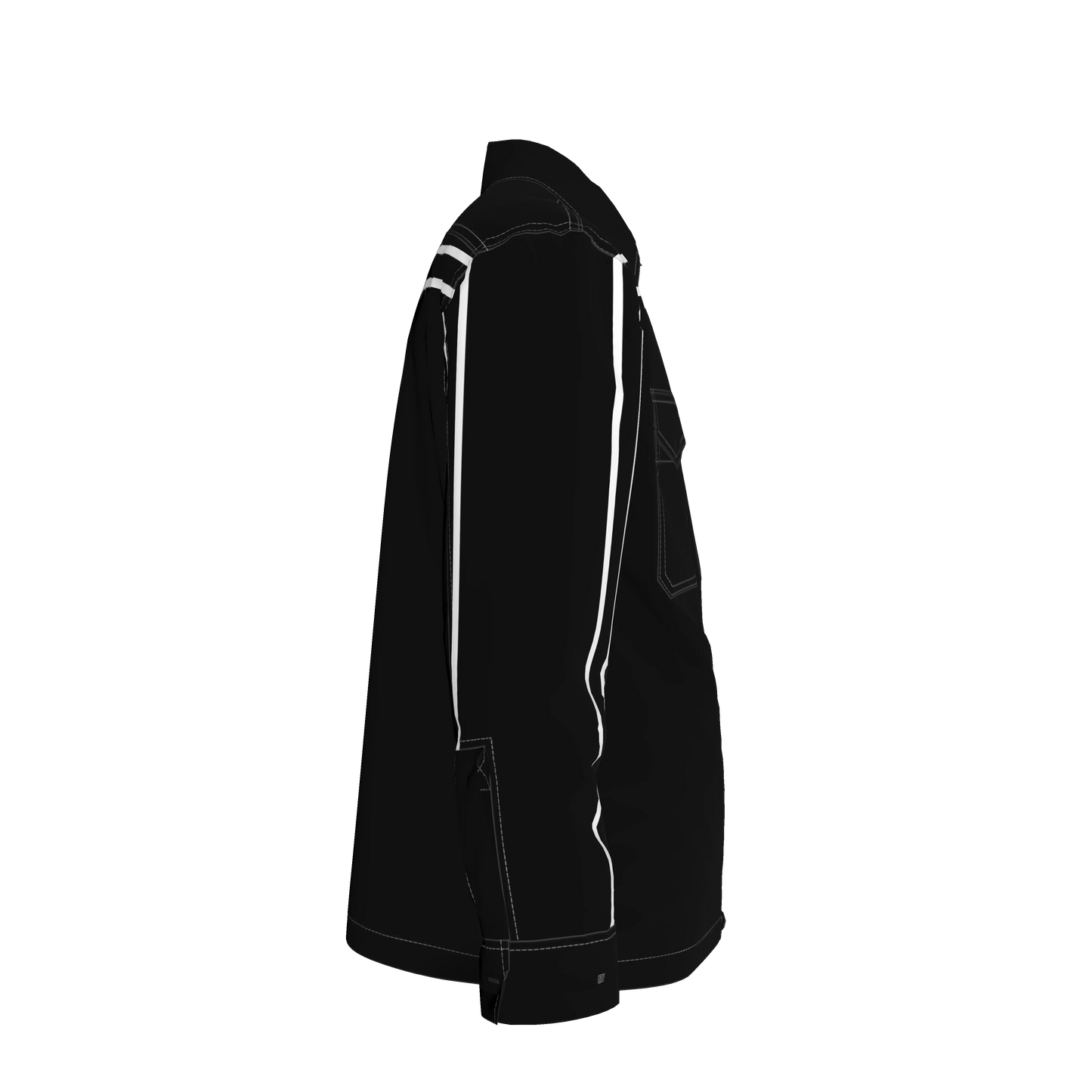 Black MotoStripe™ Organic Cotton Snap Shirt 
