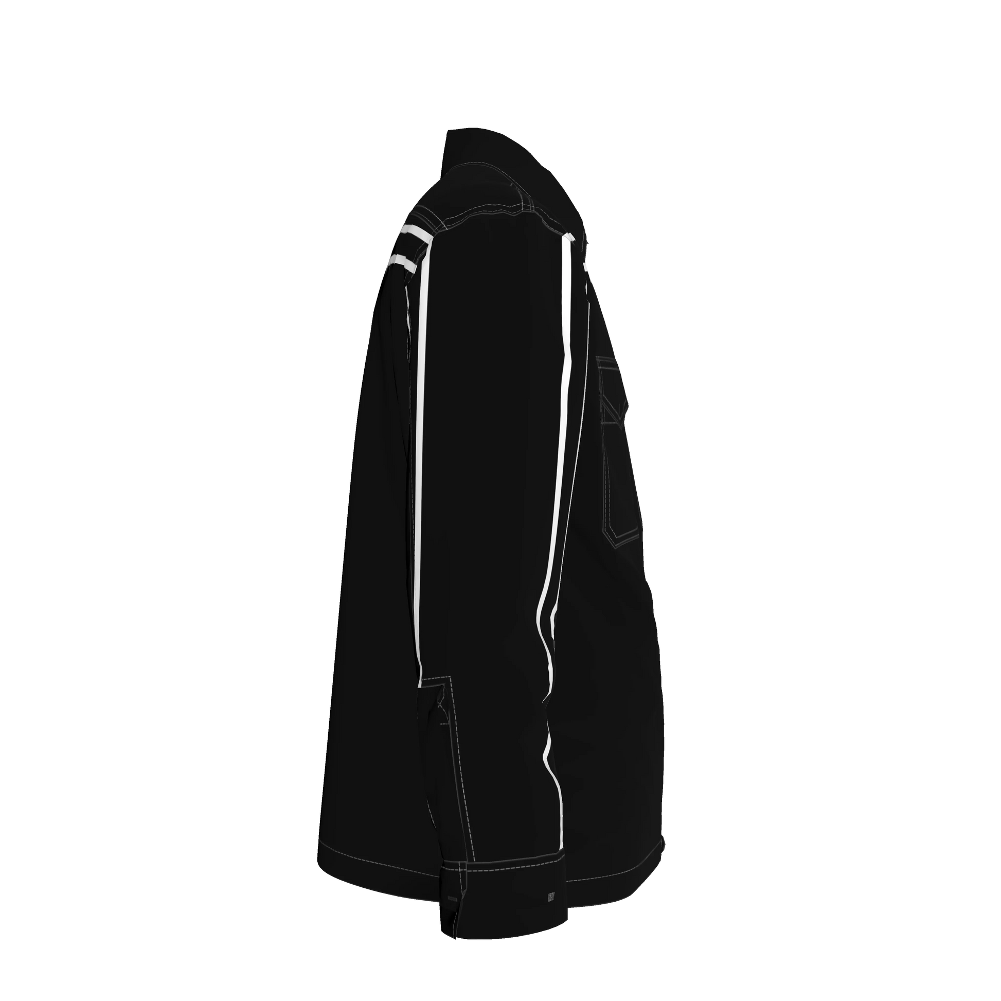 Black MotoStripe™ Organic Cotton Snap Shirt 