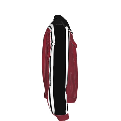Crimson MotoStripe™ Jean Jacket