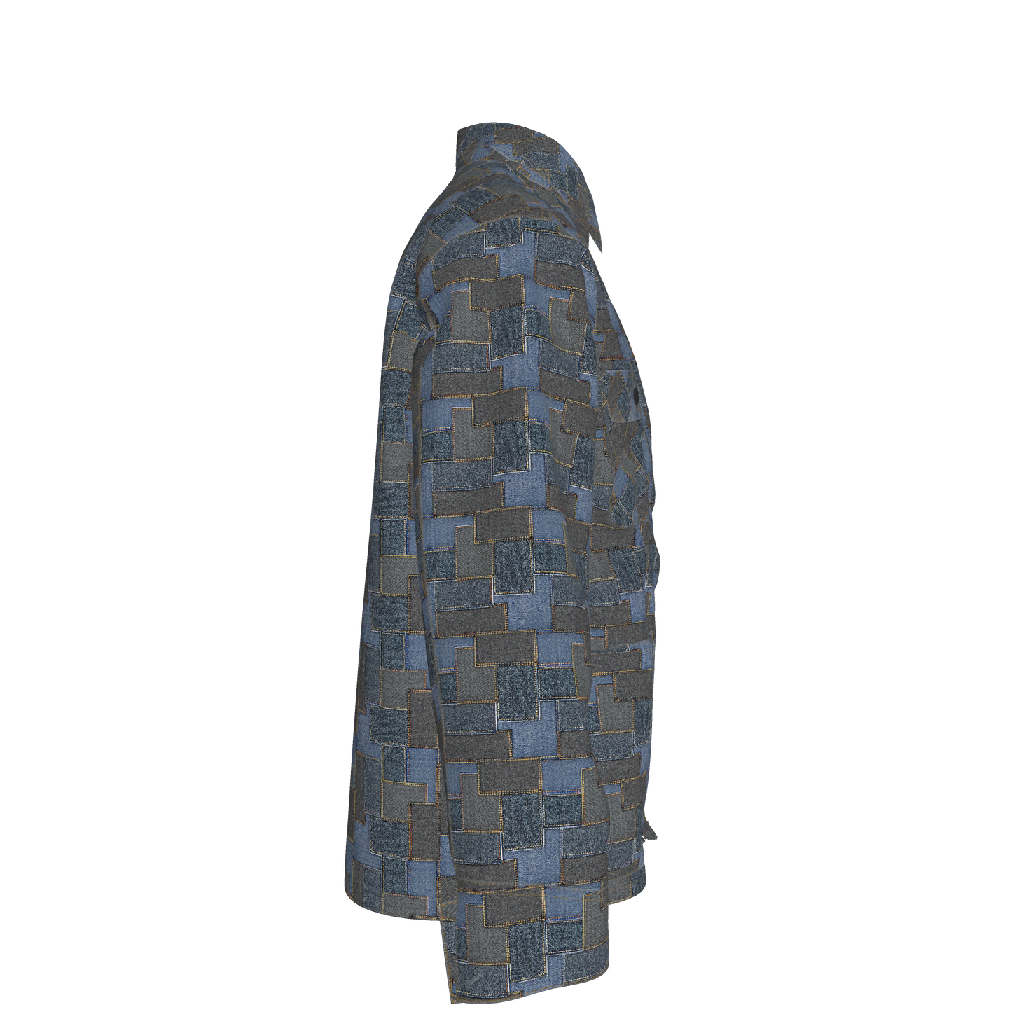 Denim👖🧵Patchwork Chore Coat