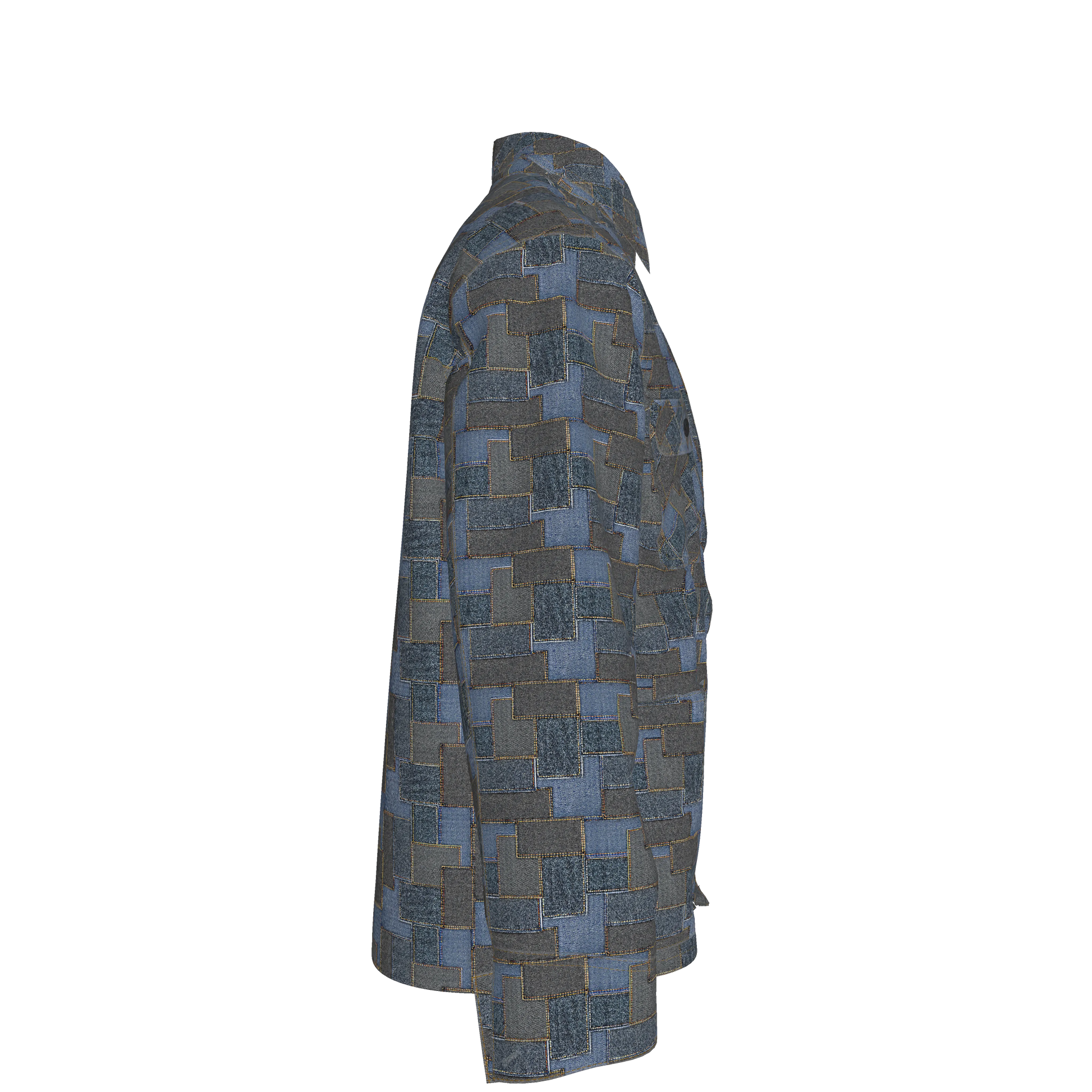 Denim👖🧵Patchwork Chore Coat