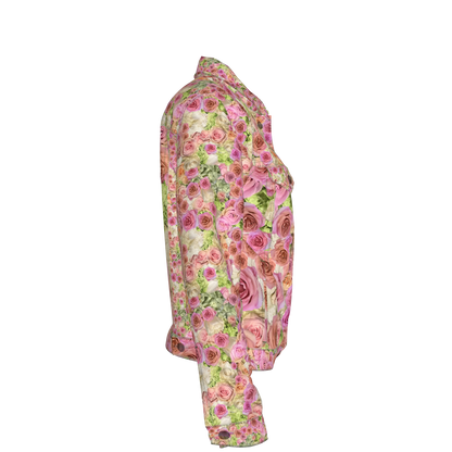Rose & Hydrangea Women’s Jean Jacket 🌹🌸💚 