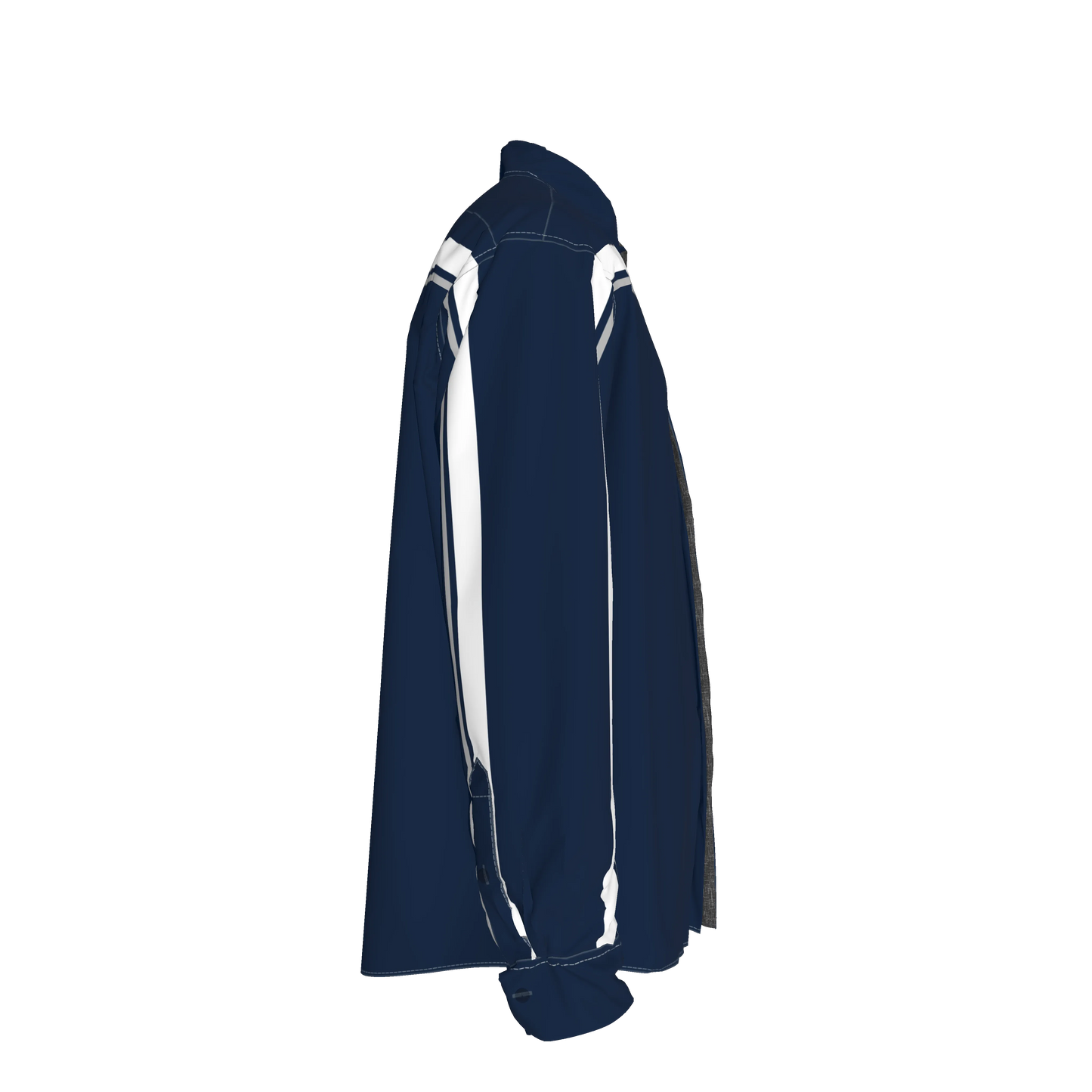 Navy MotoStripe™ Oversized Men’s Button-Down Shirt 💙⚡