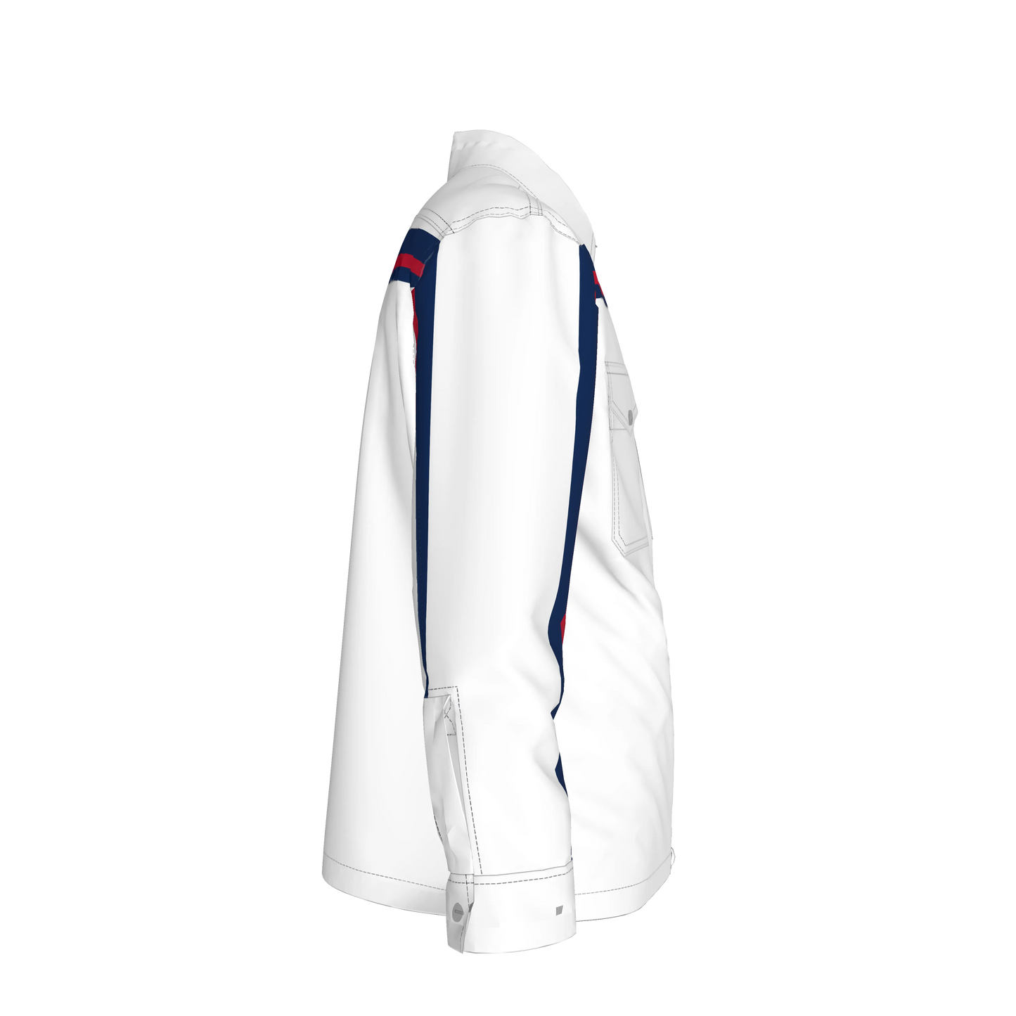 Blue & Red MotoStripe™ Snap Shirt Jacket