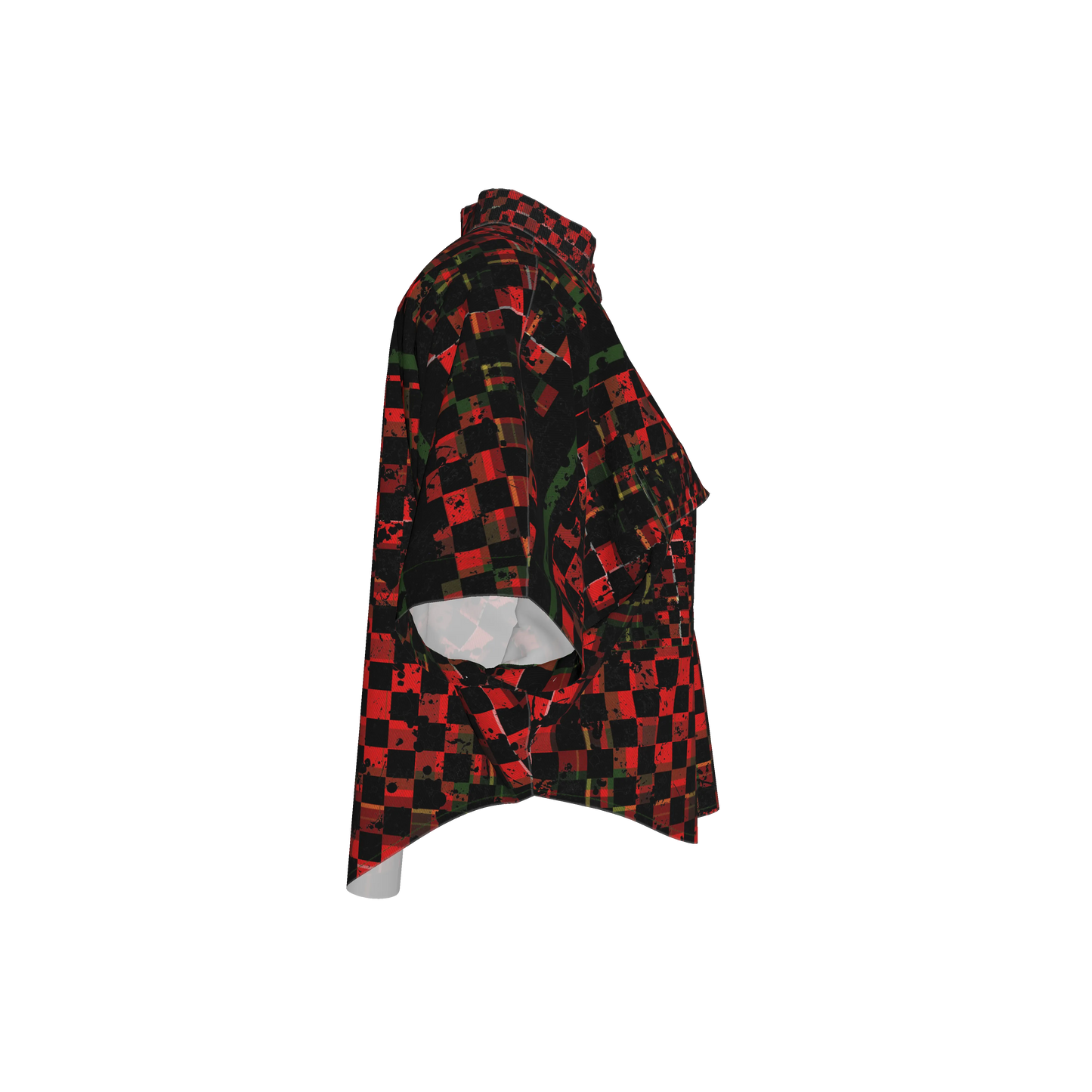 Tartan Chequed Splat MotoStripe™ Kimono Jacket