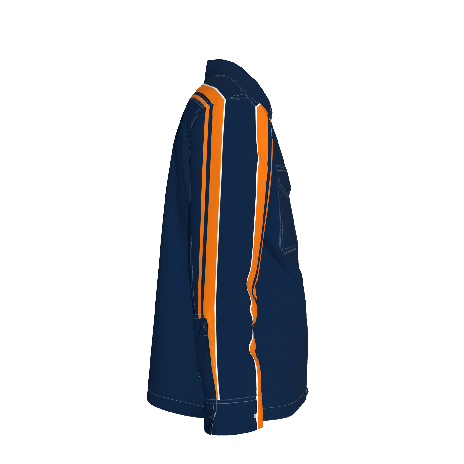 Navy & Orange MotoStripe™ Shirt Jacket Copy