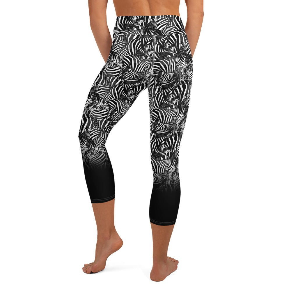 Zebra Gradient Yoga Capri Leggings - Alfano Dry Goods