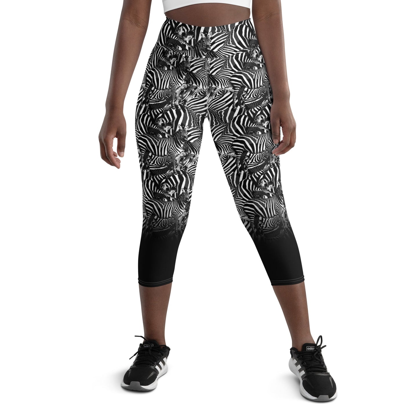 Zebra Gradient Yoga Capri Leggings - Alfano Dry Goods