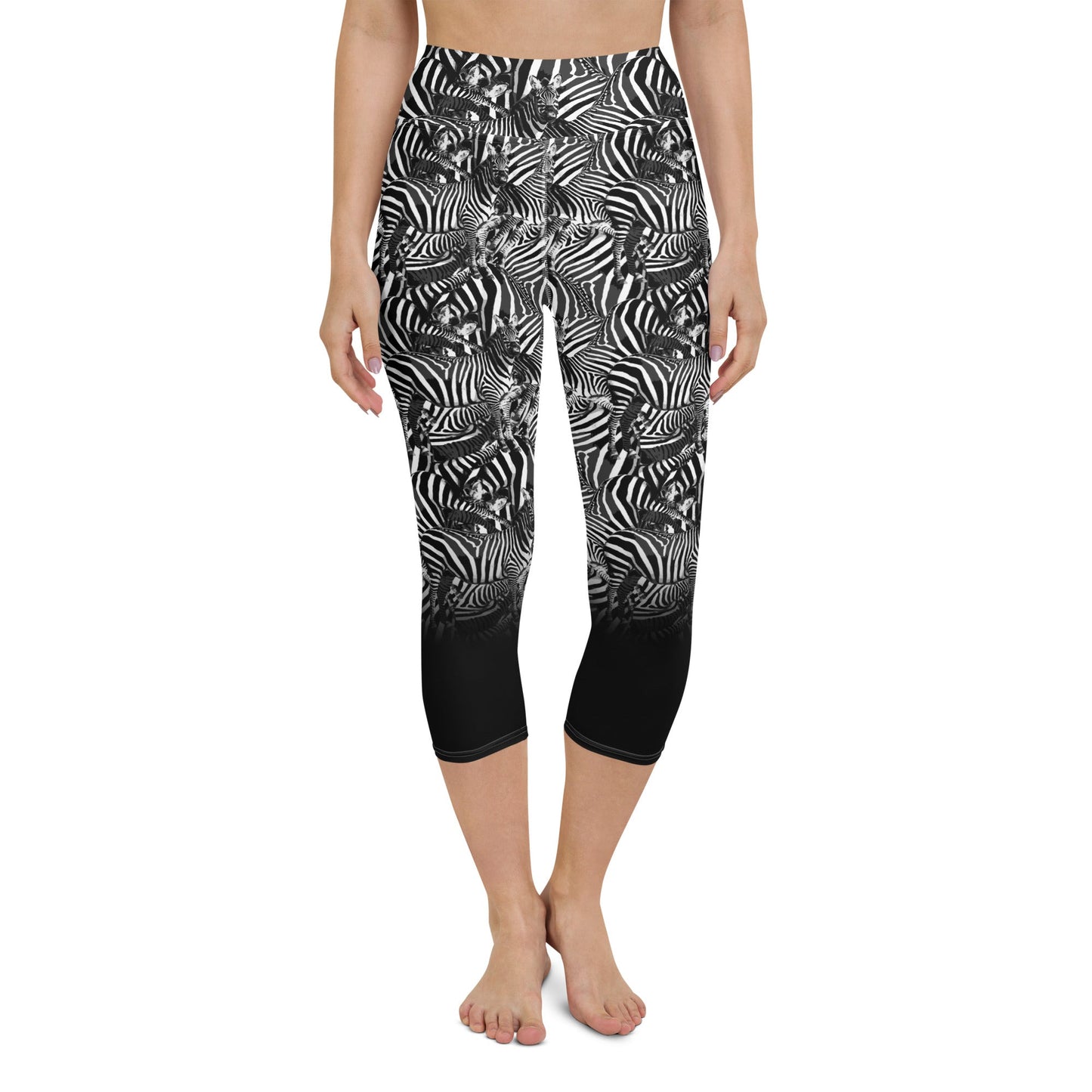 Zebra Gradient Yoga Capri Leggings - Alfano Dry Goods