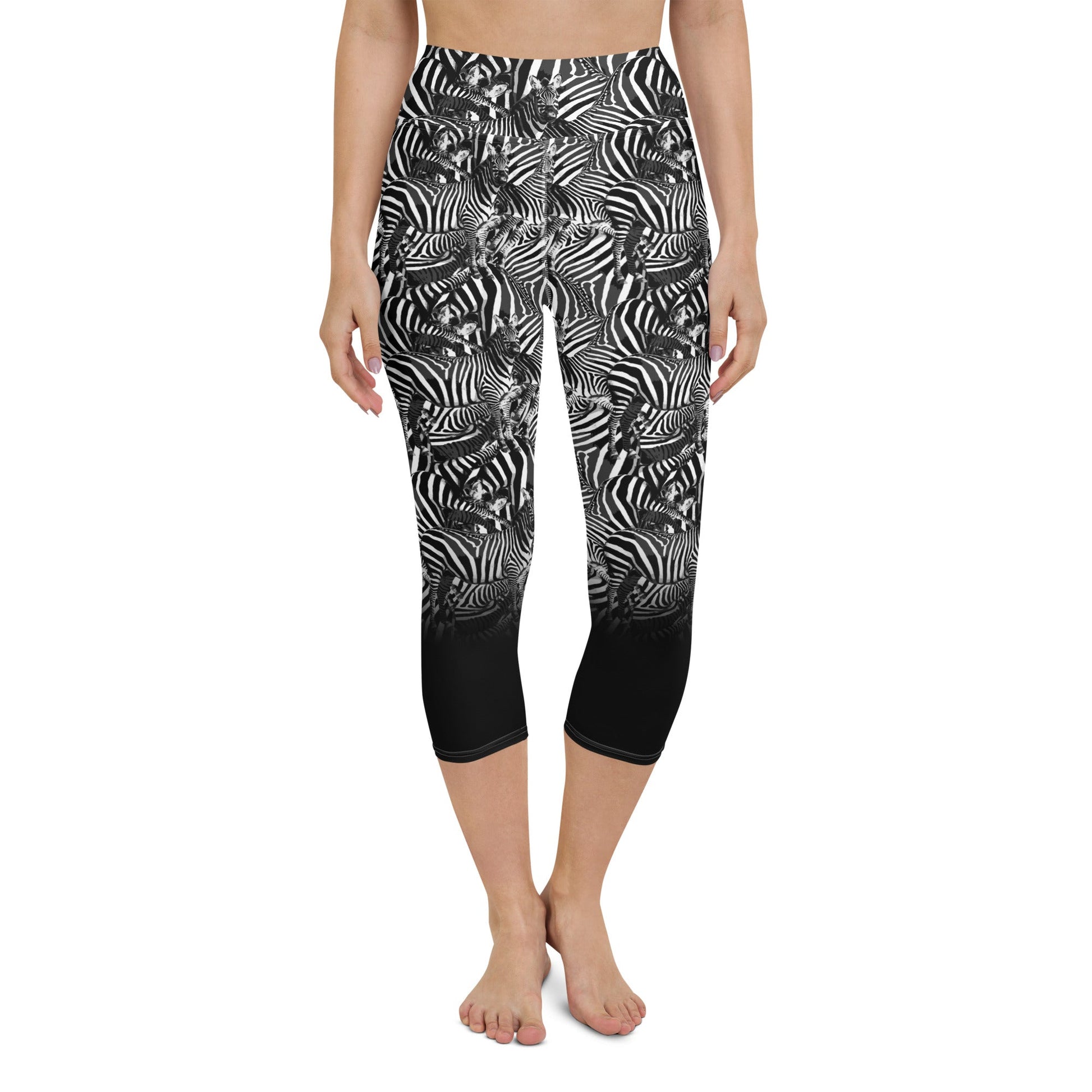 Zebra Gradient Yoga Capri Leggings - Alfano Dry Goods