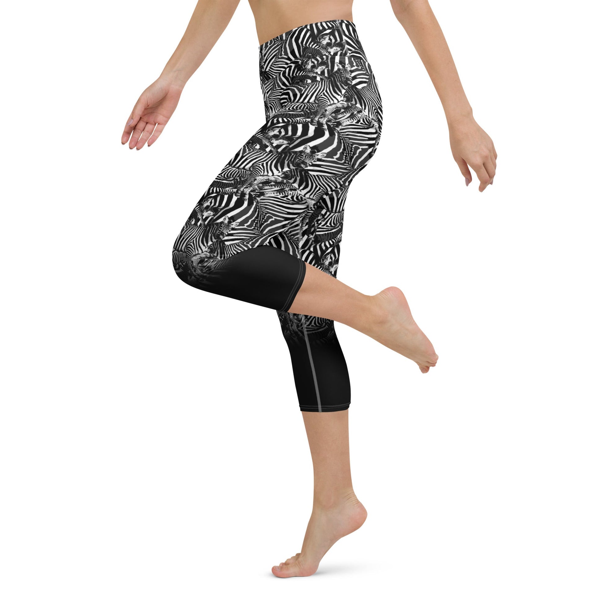 Zebra Gradient Yoga Capri Leggings - Alfano Dry Goods