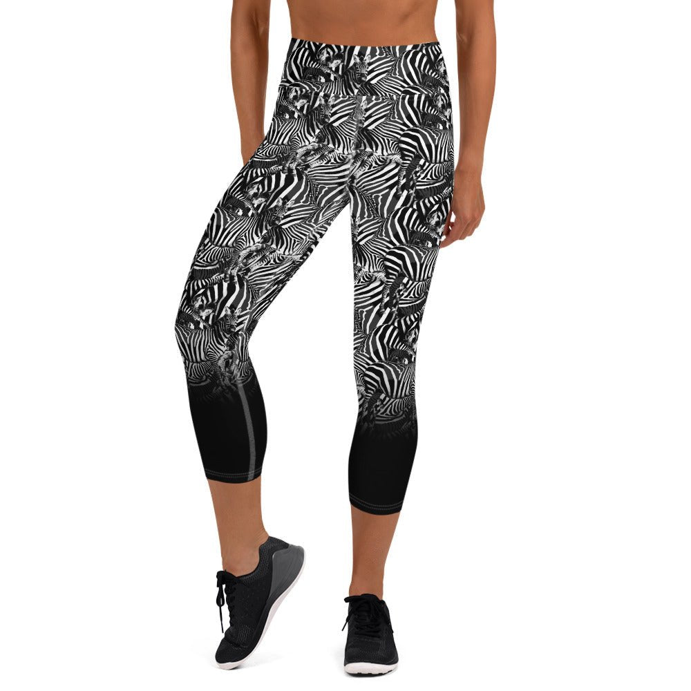 Zebra Gradient Yoga Capri Leggings - Alfano Dry Goods