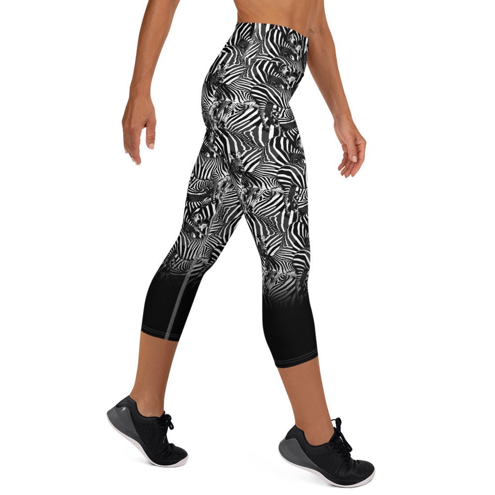 Zebra Gradient Yoga Capri Leggings - Alfano Dry Goods