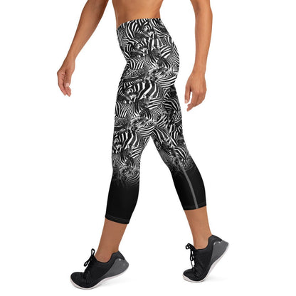 Zebra Gradient Yoga Capri Leggings - Alfano Dry Goods