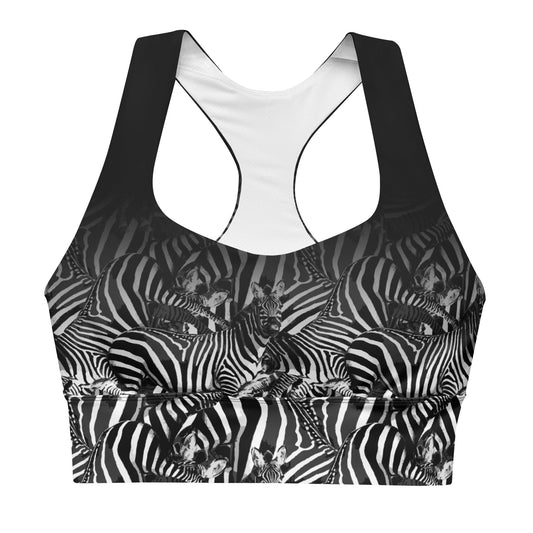 Zebra Longline sports bra - Alfano Dry Goods