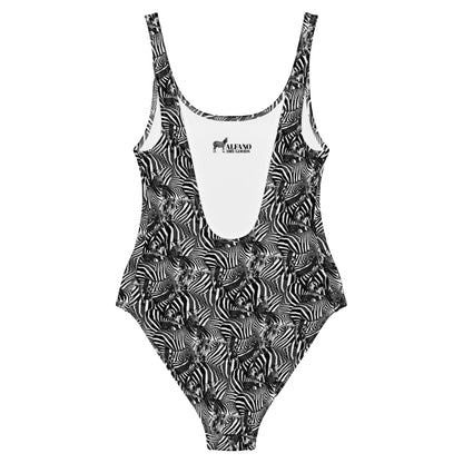 Zebra print One - Piece Swimsuit - Alfano Dry Goods