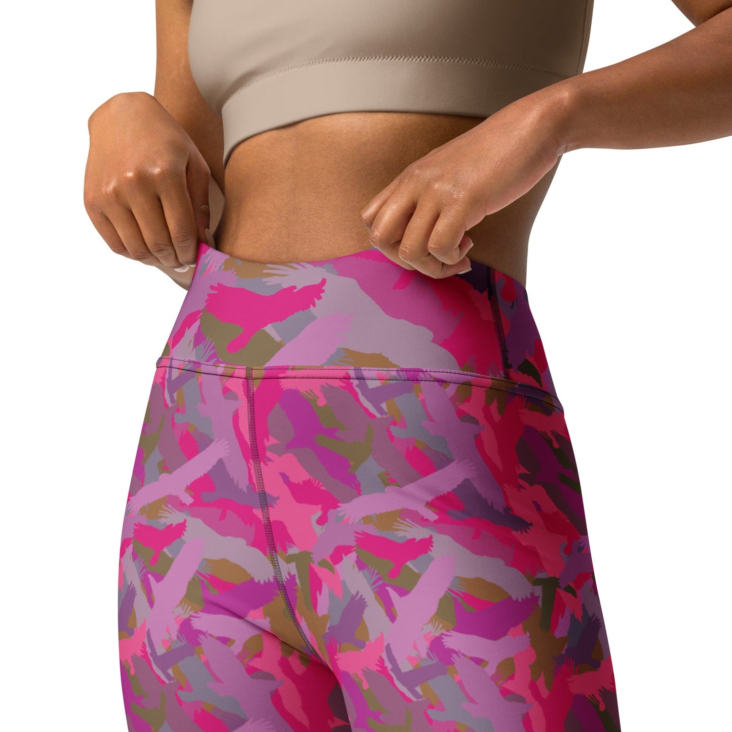 Bald Eagle Camouflage in Pinks - Yoga Leggings - Alfano Dry Goods