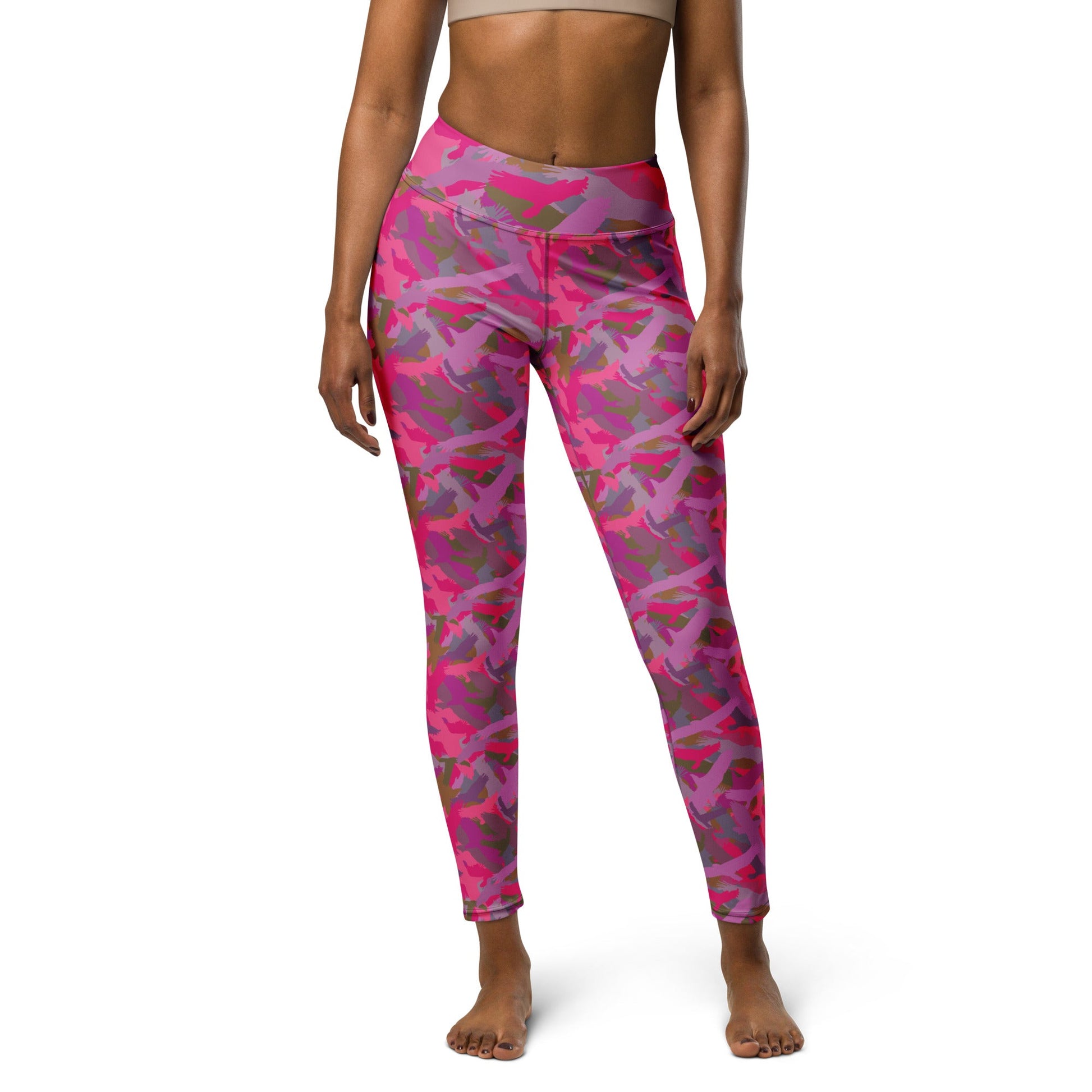 Bald Eagle Camouflage in Pinks - Yoga Leggings - Alfano Dry Goods