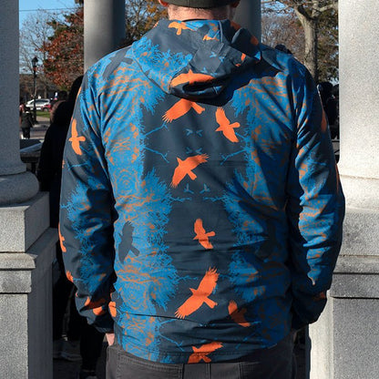 Crows in Flight - Men’s (Unisex) windbreaker - Ginger Gem - Alfano Dry Goods