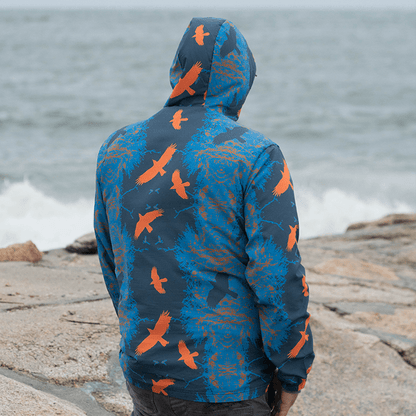 Crows in Flight - Men’s (Unisex) windbreaker - Ginger Gem - Alfano Dry Goods