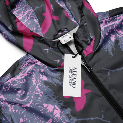 Crows in Flight - Men’s (Unisex) windbreaker - Scandal Pink - Alfano Dry Goods