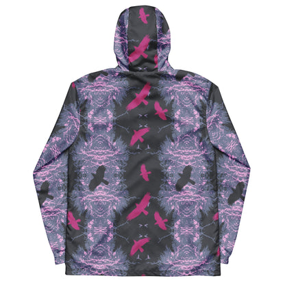 Crows in Flight - Men’s (Unisex) windbreaker - Scandal Pink - Alfano Dry Goods