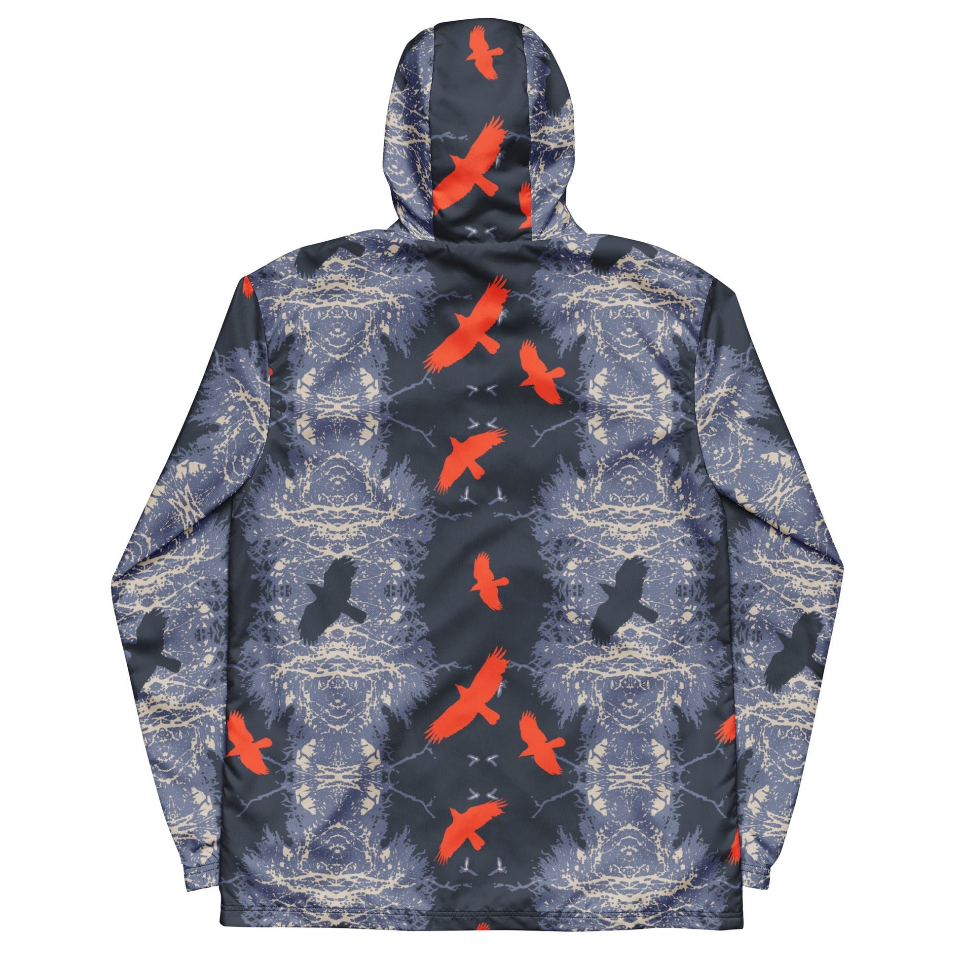 Crows in Flight - Men’s windbreaker - Cardio Orange - Alfano Dry Goods