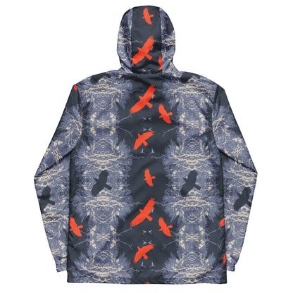 Crows in Flight - Men’s windbreaker - Cardio Orange - Alfano Dry Goods