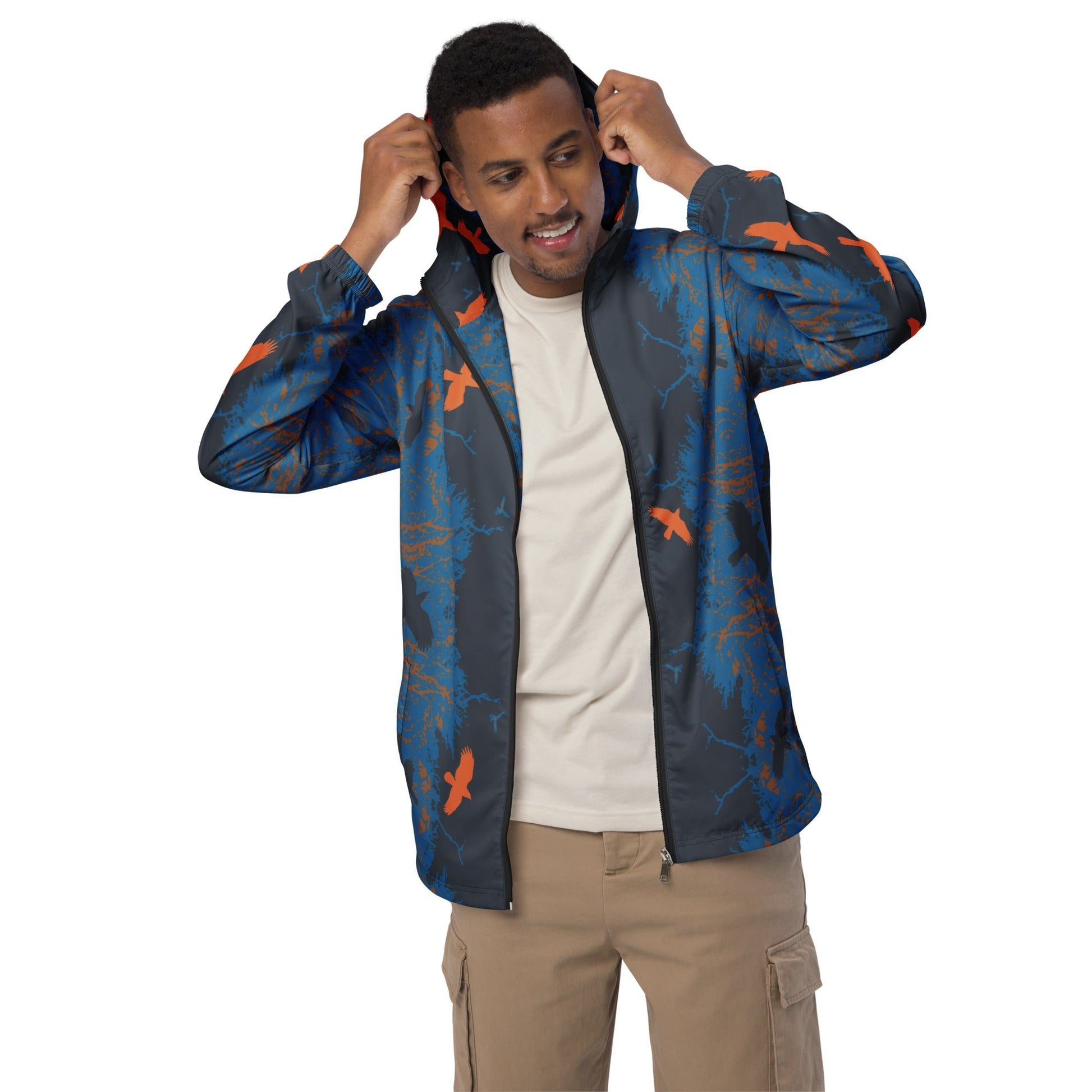 Crows in Flight - Men’s windbreaker - Ginger Gem - Alfano Dry Goods