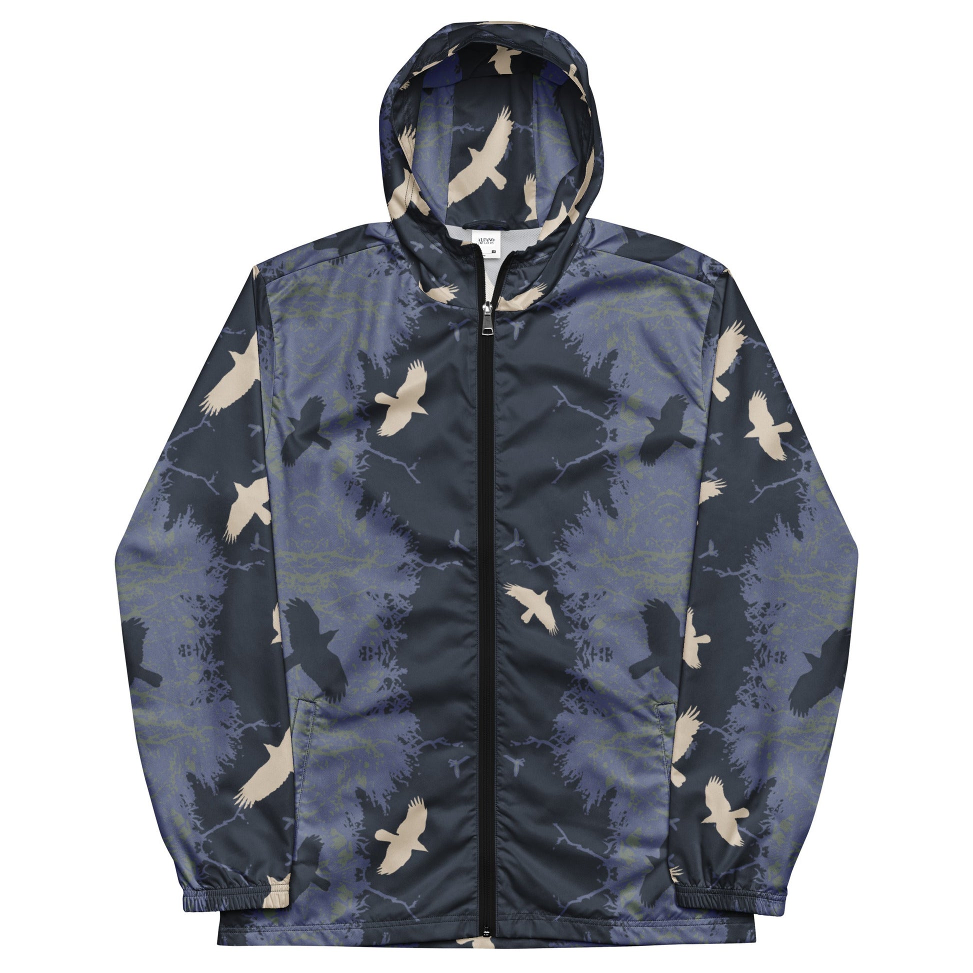 Crows in Flight Men’s windbreaker - Ivory - Alfano Dry Goods