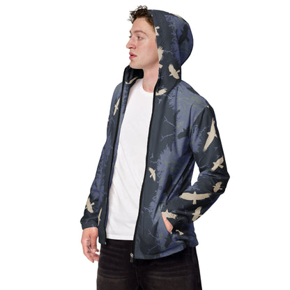 Crows in Flight Men’s windbreaker - Ivory - Alfano Dry Goods