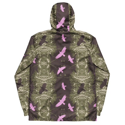 Crows in Flight - Men’s windbreaker - PINK Glow - Alfano Dry Goods