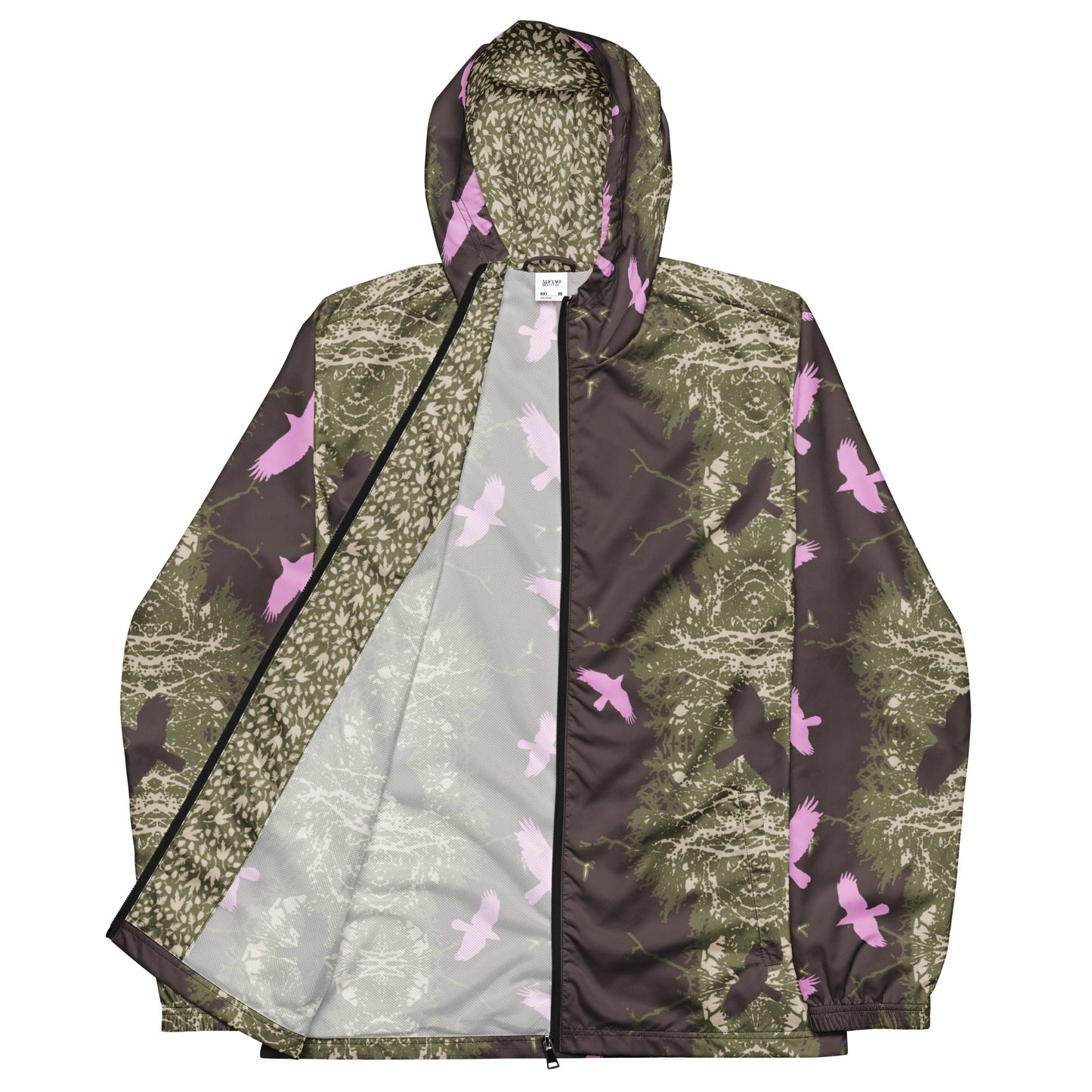 Crows in Flight - Men’s windbreaker - PINK Glow - Alfano Dry Goods