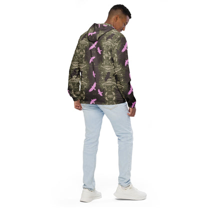 Crows in Flight - Men’s windbreaker - PINK Glow - Alfano Dry Goods