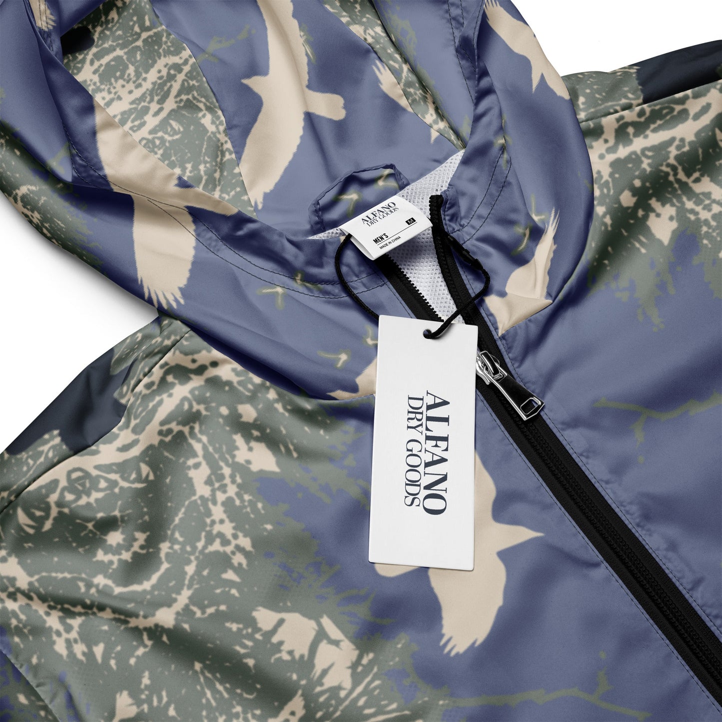 Crows in Flight Men’s windbreaker - Smoked Grass - Alfano Dry Goods