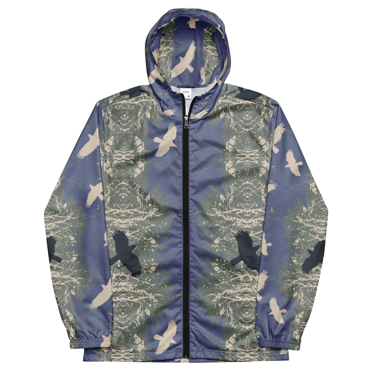 Crows in Flight Men’s windbreaker - Smoked Grass - Alfano Dry Goods