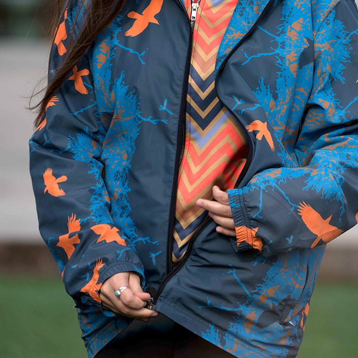 Crows in Flight - Women’s (Unisex) windbreaker - Ginger Gem - Alfano Dry Goods