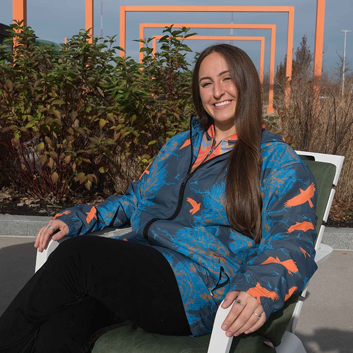 Crows in Flight - Women’s (Unisex) windbreaker - Ginger Gem - Alfano Dry Goods