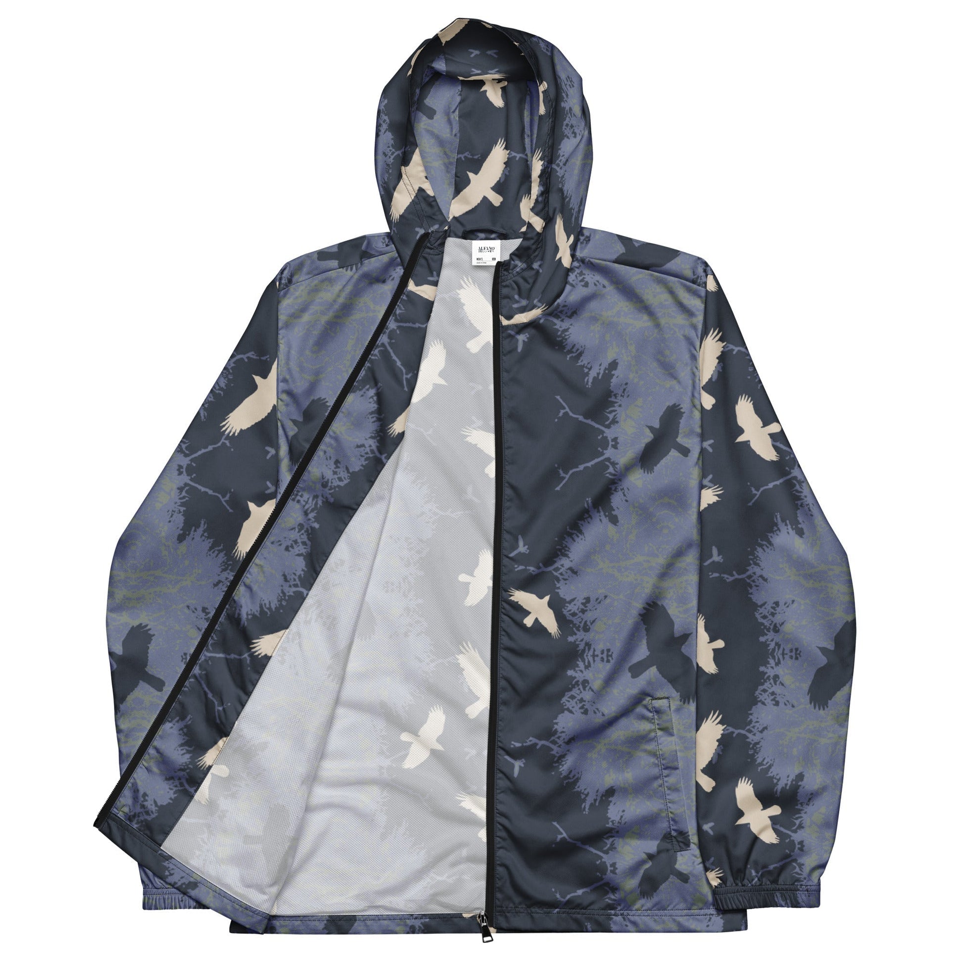 Crows in Flight - Women’s (Unisex) windbreaker - Ivory - Alfano Dry Goods