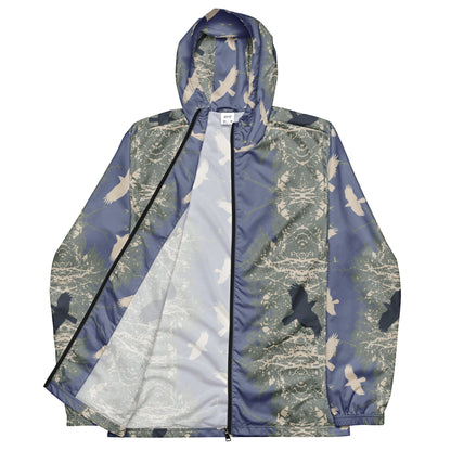 Crows in Flight- Women’s (Unisex) windbreaker - Smoked Grass - Alfano Dry Goods