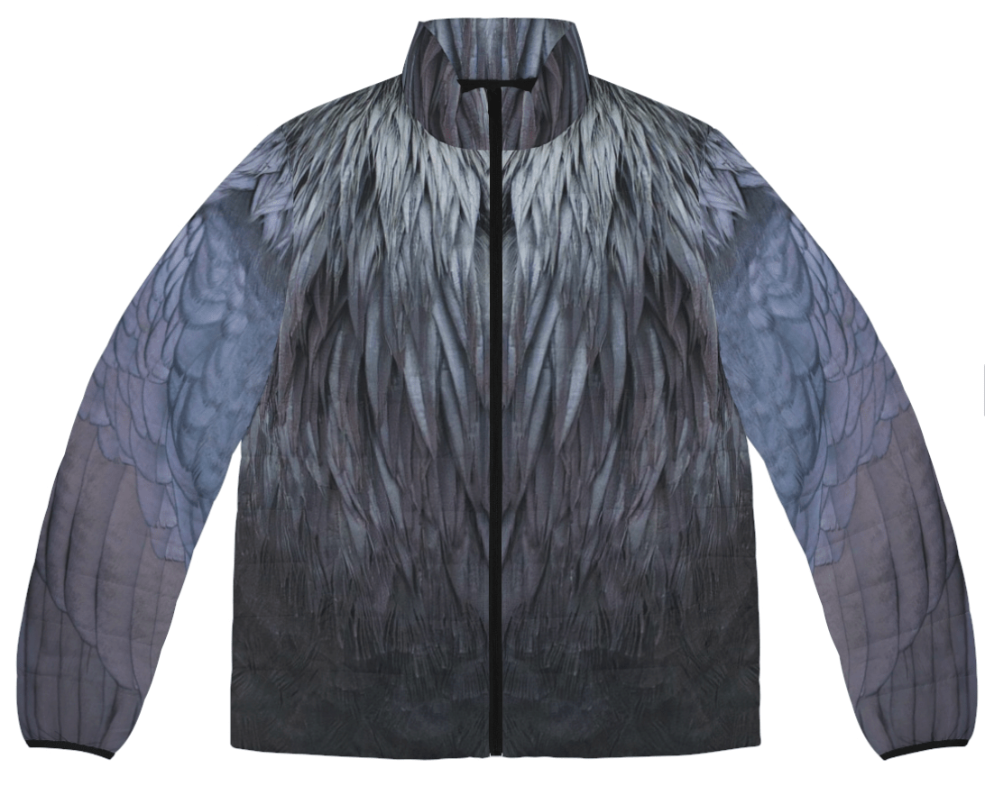 Winged Raven Puffer Jacket - Alfano Dry Goods